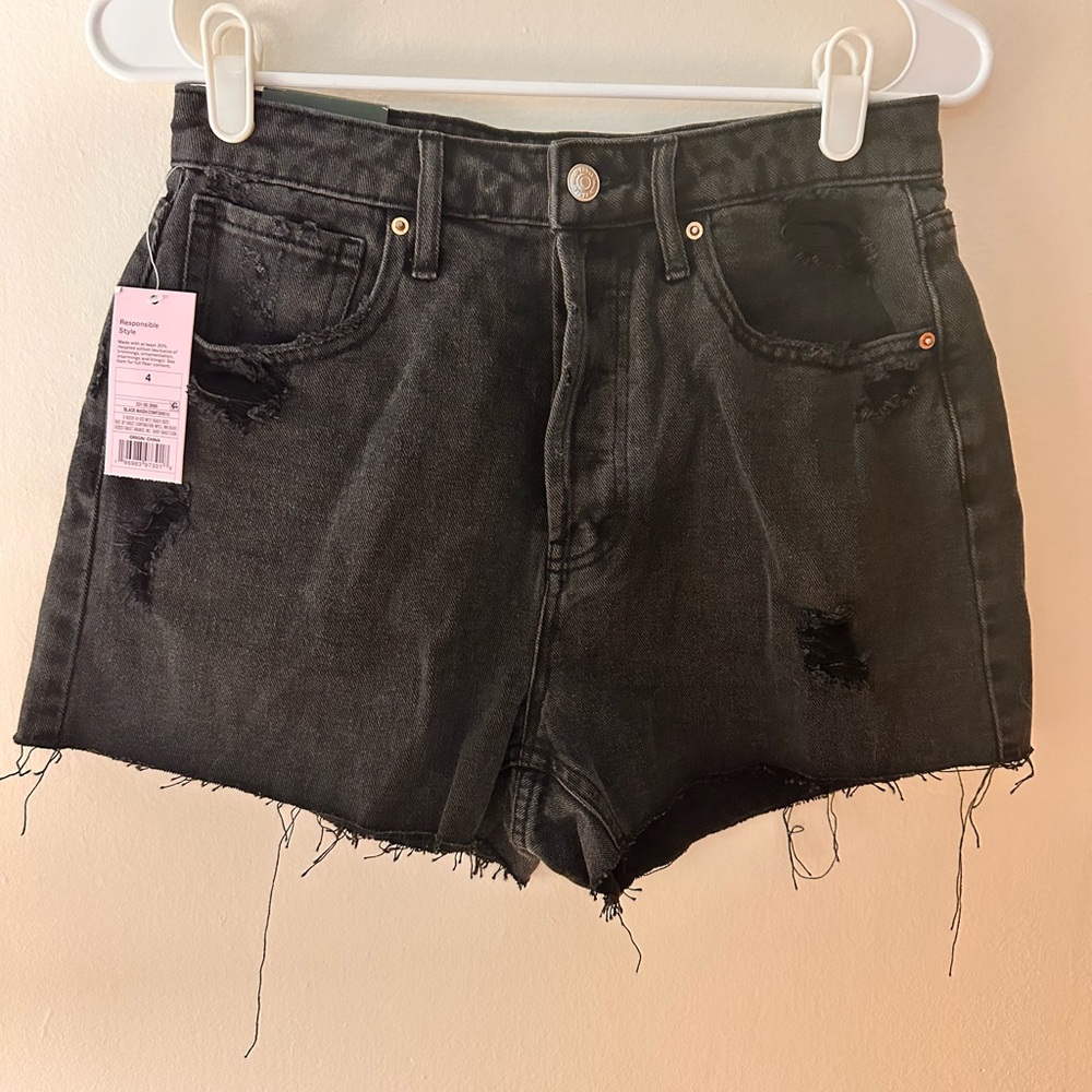 Target Black Distressed Jean Shorts